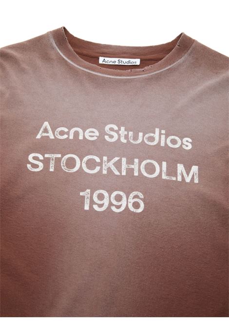 t-shirt logo relaxed fit unisex marrone ACNE STUDIOS | CL0197ADN